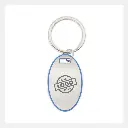 Chaveiro Metalizado Oval 