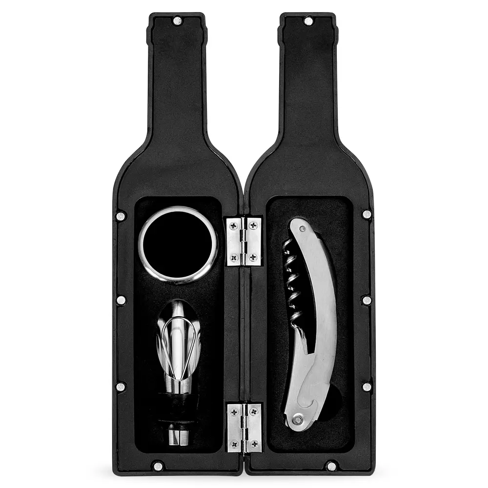 Kit Vinho Garrafa 3 peças 