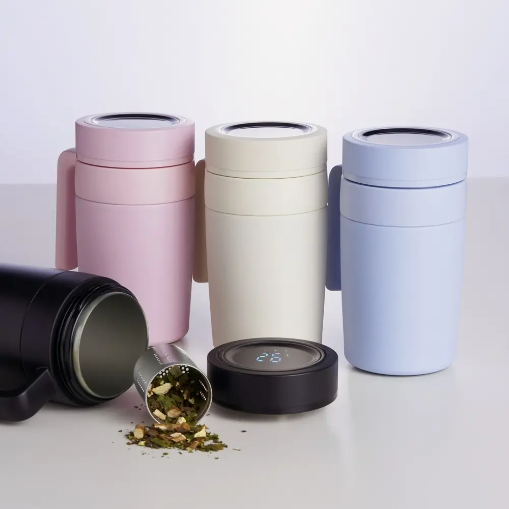 Caneca Térmica Inox com Display LED 500ml 