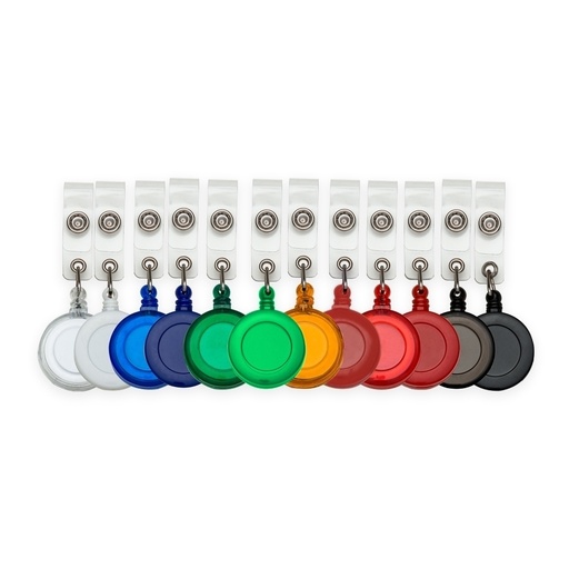 Suporte para Crachá Roller Clip Leitoso