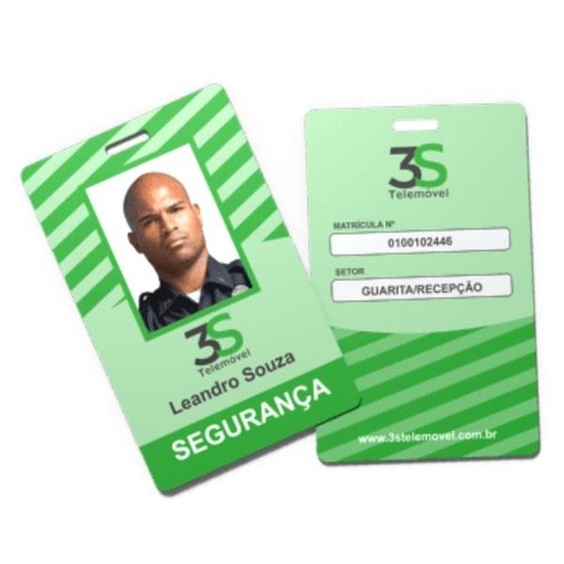 Crachá de Identificação com Chip RFID Idex 125Khz Tipo ISO