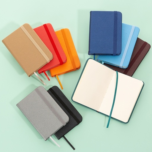 Mini Moleskine Couro Sintético 7x10cm - Sem Pauta 